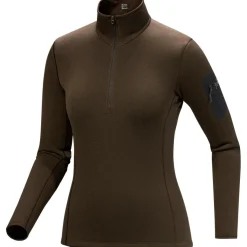 Arc'teryx Kyanite Baselayer Zip Neck shirt dames carob< Outdoor Shirt