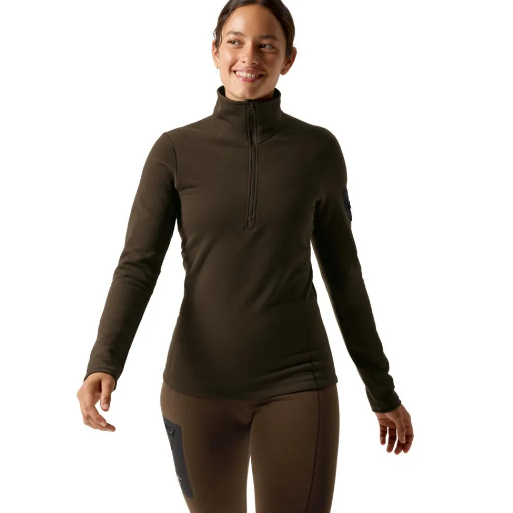 Arc'teryx Kyanite Baselayer Zip Neck shirt dames carob< Outdoor Shirt