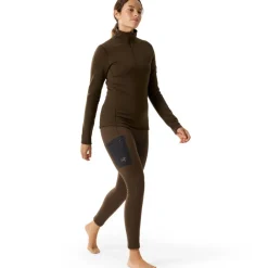 Arc'teryx Kyanite Baselayer Zip Neck shirt dames carob< Outdoor Shirt