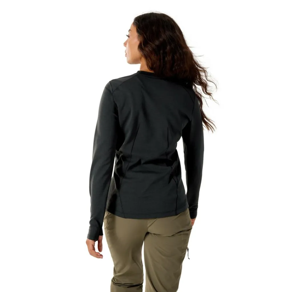 Arc'teryx Taema Thermal Crew Neck shirt dames black heather< Outdoor Shirt