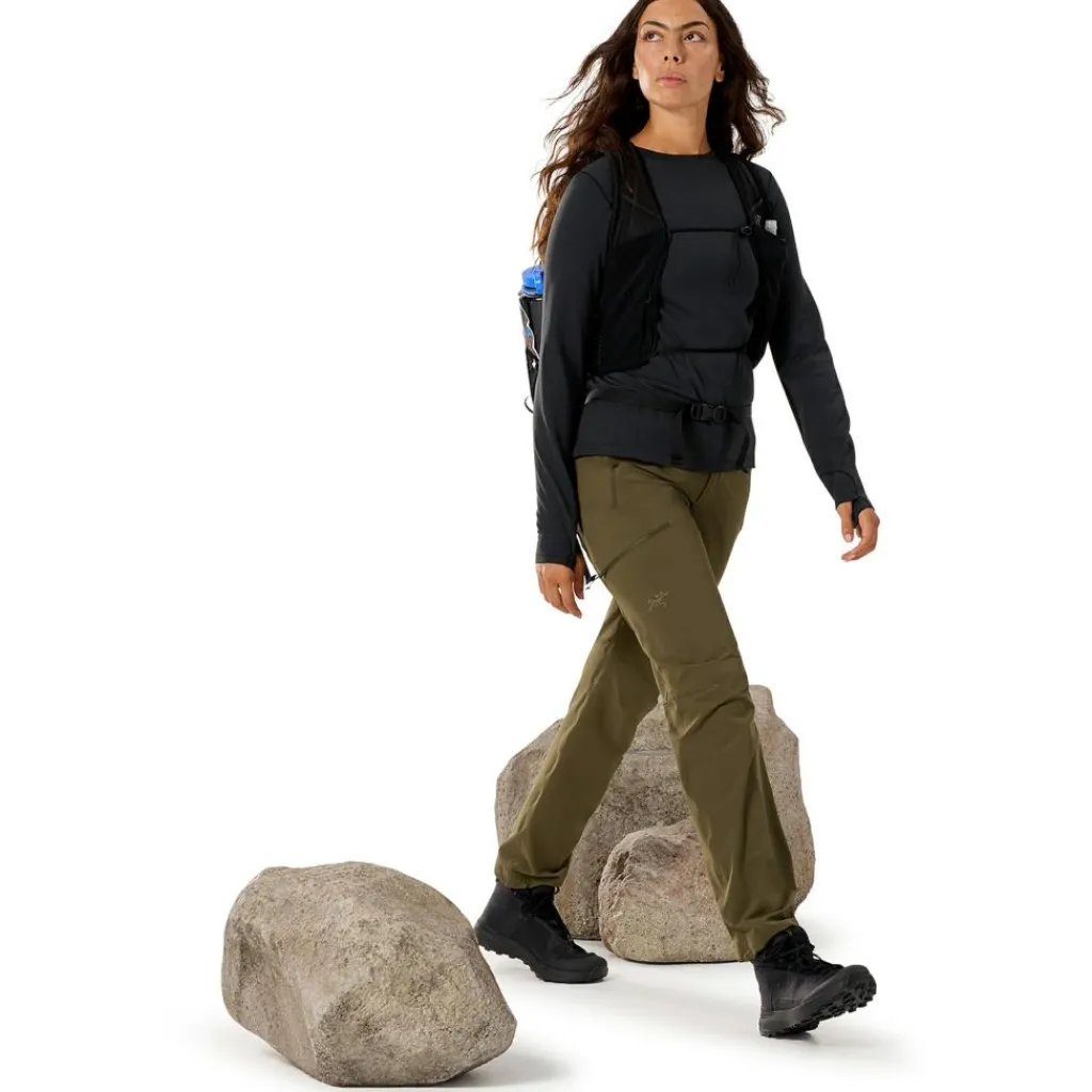 Arc'teryx Taema Thermal Crew Neck shirt dames black heather< Outdoor Shirt