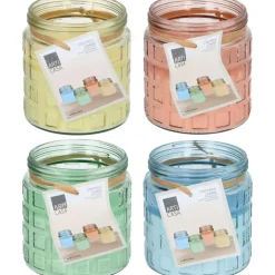 Arti Casa Citronellakaars 4 kleuren assorti< Anti Insecten