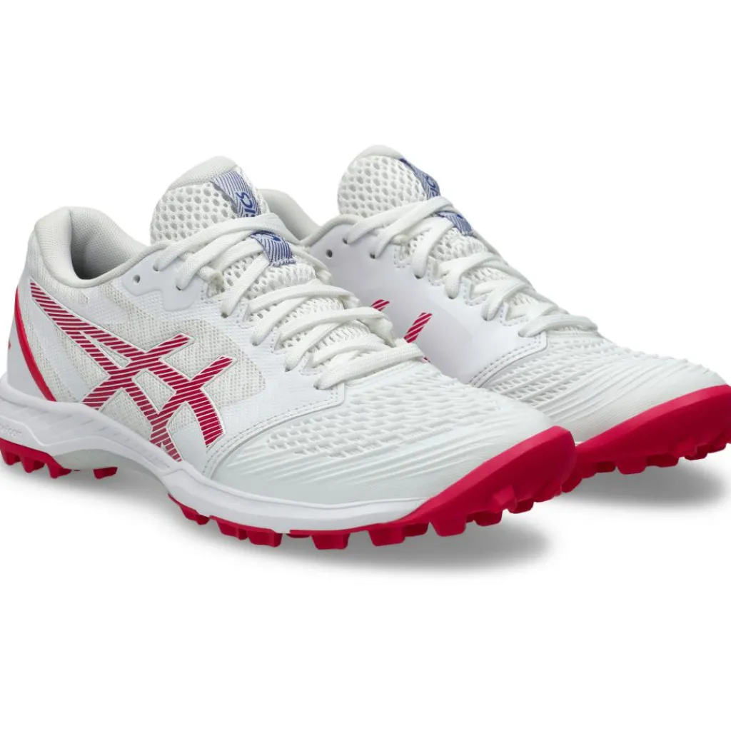 Asics FIELD ULTIMATE FF 2 hockeyschoenen dames white bright rose< Hockeyschoenen