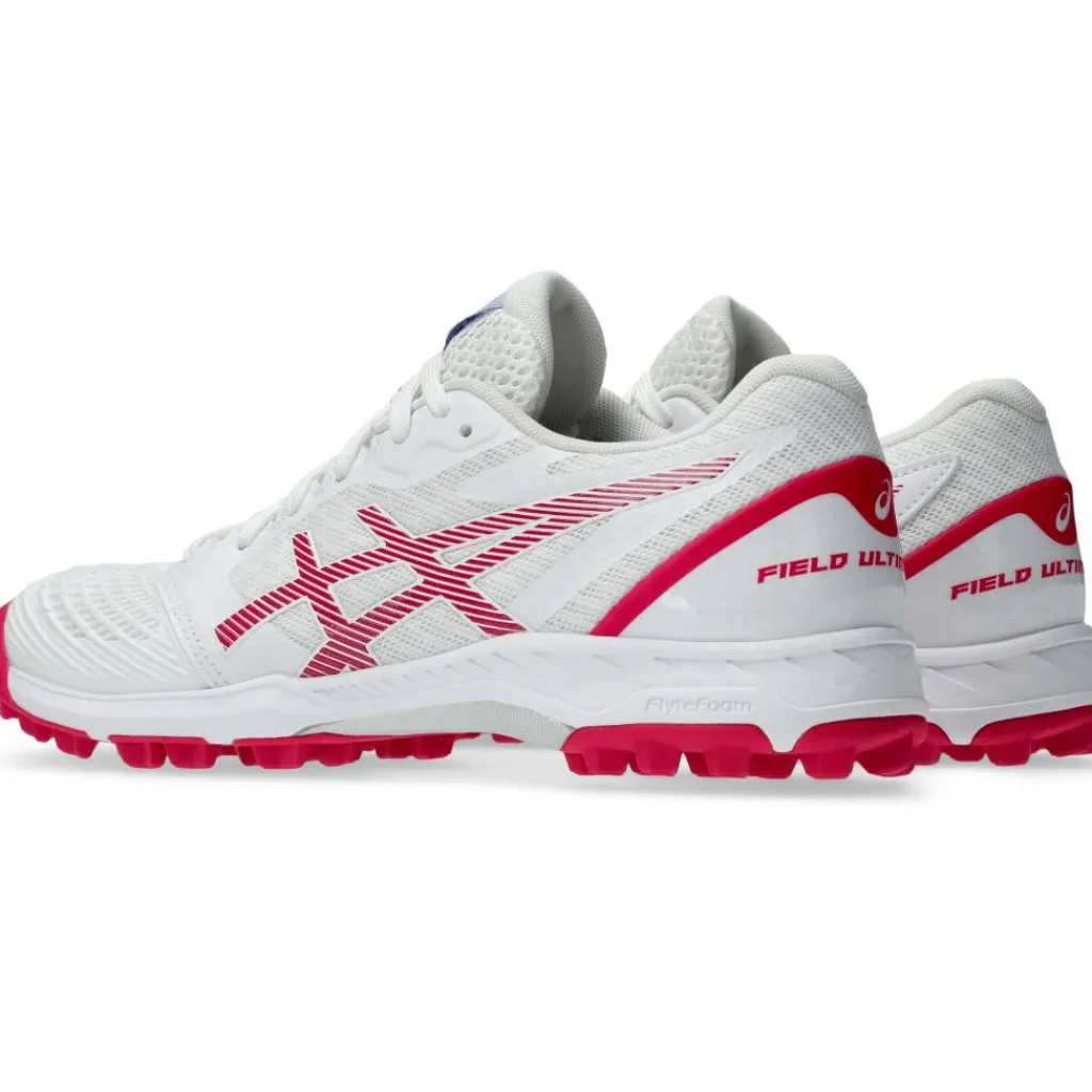 Asics FIELD ULTIMATE FF 2 hockeyschoenen dames white bright rose< Hockeyschoenen