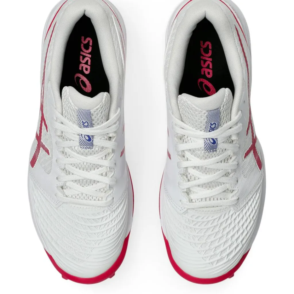 Asics FIELD ULTIMATE FF 2 hockeyschoenen dames white bright rose< Hockeyschoenen