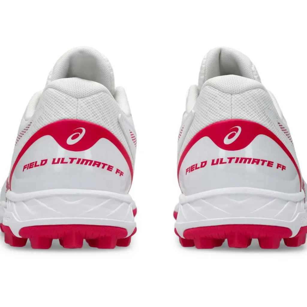 Asics FIELD ULTIMATE FF 2 hockeyschoenen dames white bright rose< Hockeyschoenen