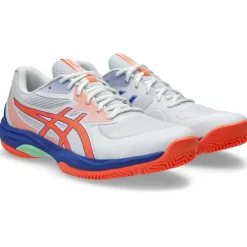 Padelschoenen-Asics GAME FF padelschoen heren white vivid coral