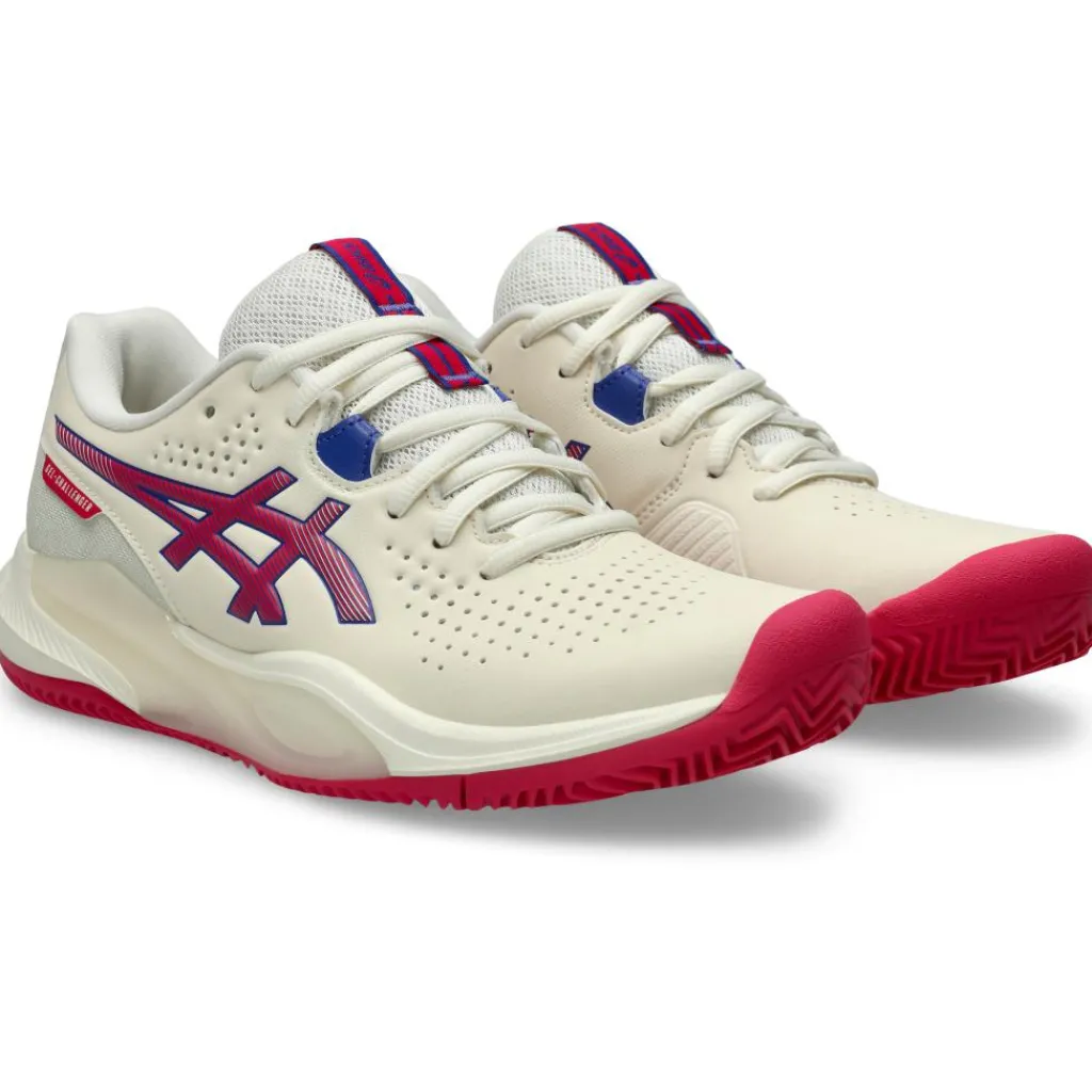Asics GEL-CHALLENGER 15 CLAY tennisschoenen dames cream bright rose< Tennisschoenen