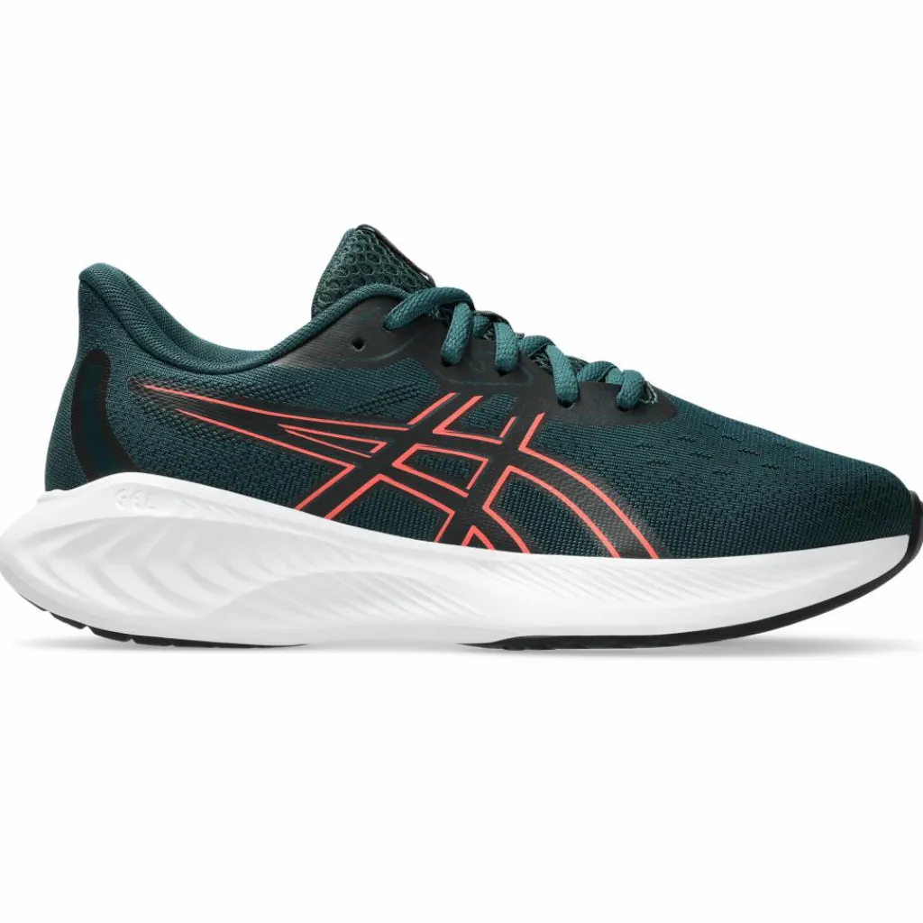 Asics Gel-Cumulus 26 GS hardloopschoenen junior saxon green coral reef< Hardloopschoenen