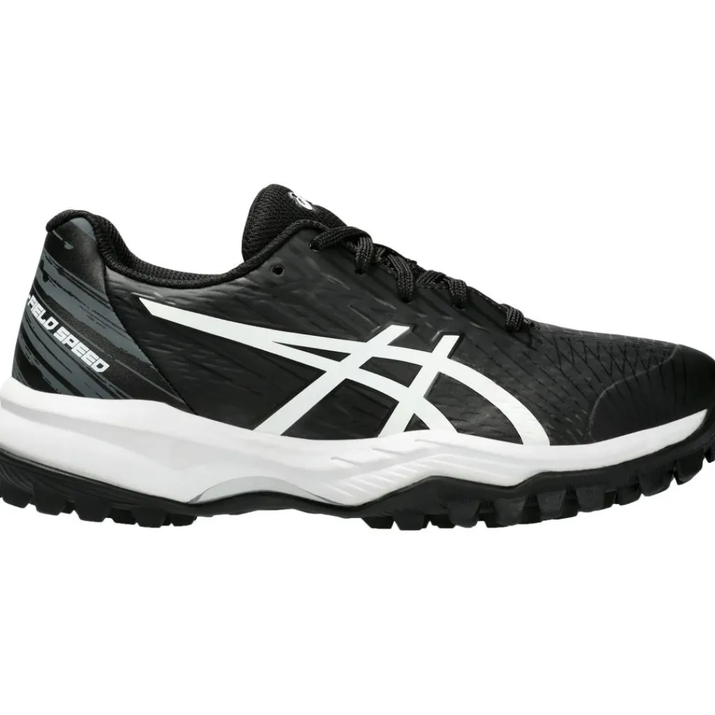Asics GEL-FIELD SPEED GS hockeyschoenen junior black white< Hockeyschoenen