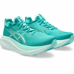 Asics Gel-Nimbus 27 hardloopschoenen dames wave teal illuminate mint< Hardloopschoenen