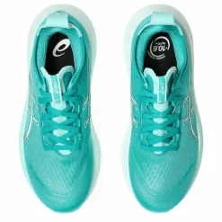 Asics Gel-Nimbus 27 hardloopschoenen dames wave teal illuminate mint< Hardloopschoenen