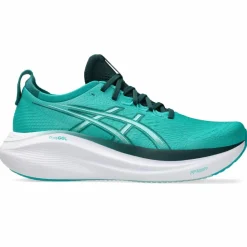 Hardloopschoenen-Asics Gel-Nimbus 27 hardloopschoenen heren wave teal saxon green