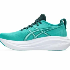 Hardloopschoenen-Asics Gel-Nimbus 27 hardloopschoenen heren wave teal saxon green