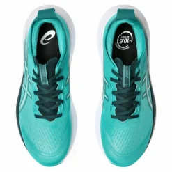 Hardloopschoenen-Asics Gel-Nimbus 27 hardloopschoenen heren wave teal saxon green