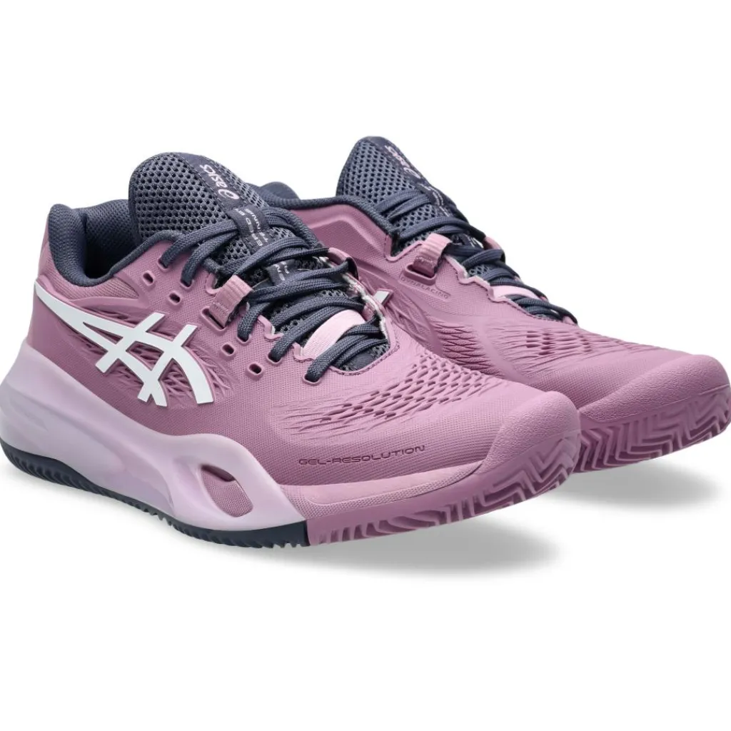 Asics Gel-Resolution X Clay tennisschoenen dames ube white< Tennisschoenen