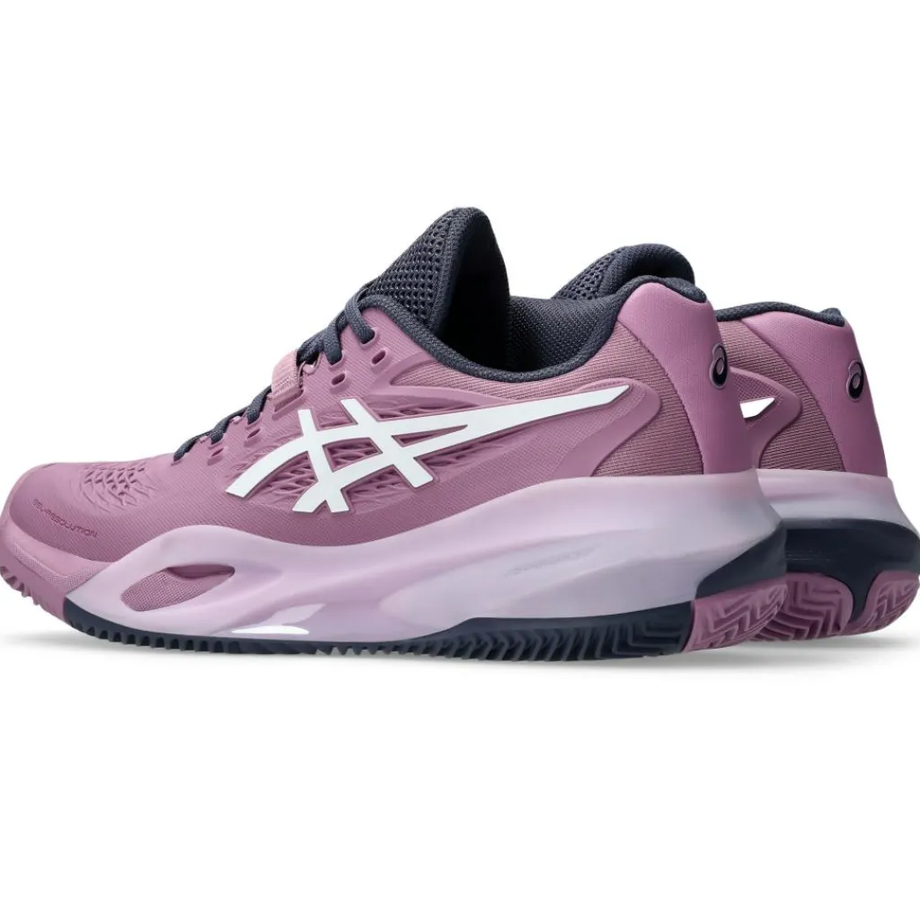 Asics Gel-Resolution X Clay tennisschoenen dames ube white< Tennisschoenen