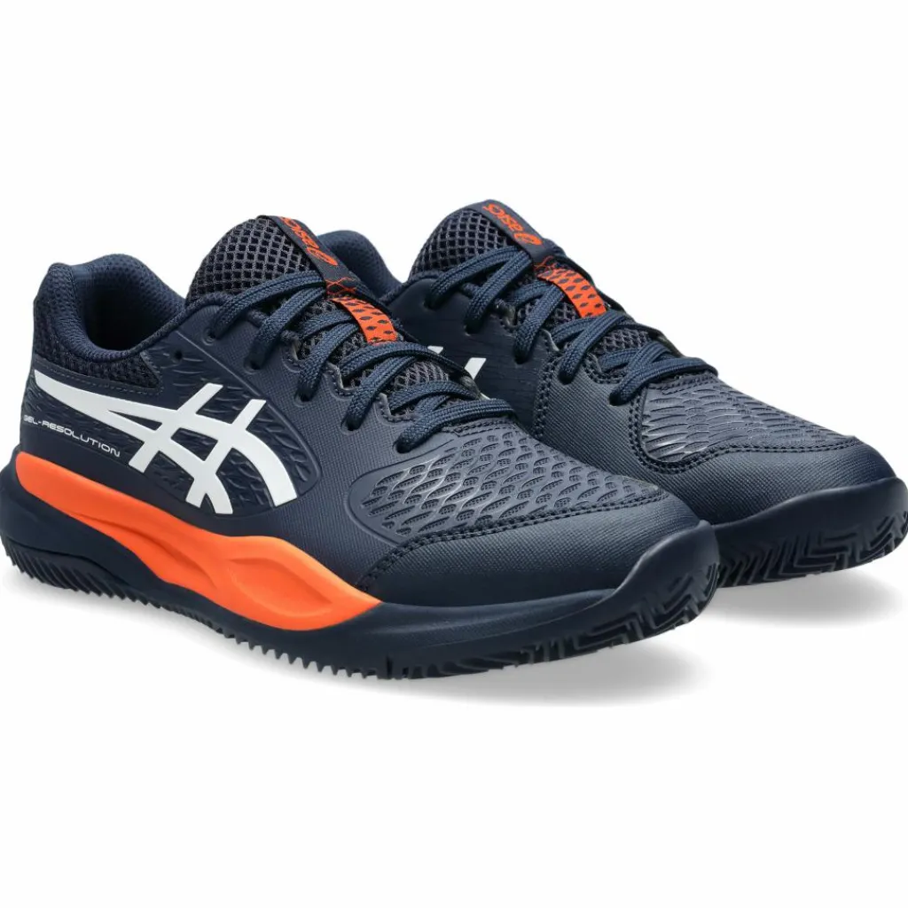 Tennisschoenen-Asics Gel-Resolution X GS Clay tennisschoenen junior midnight white