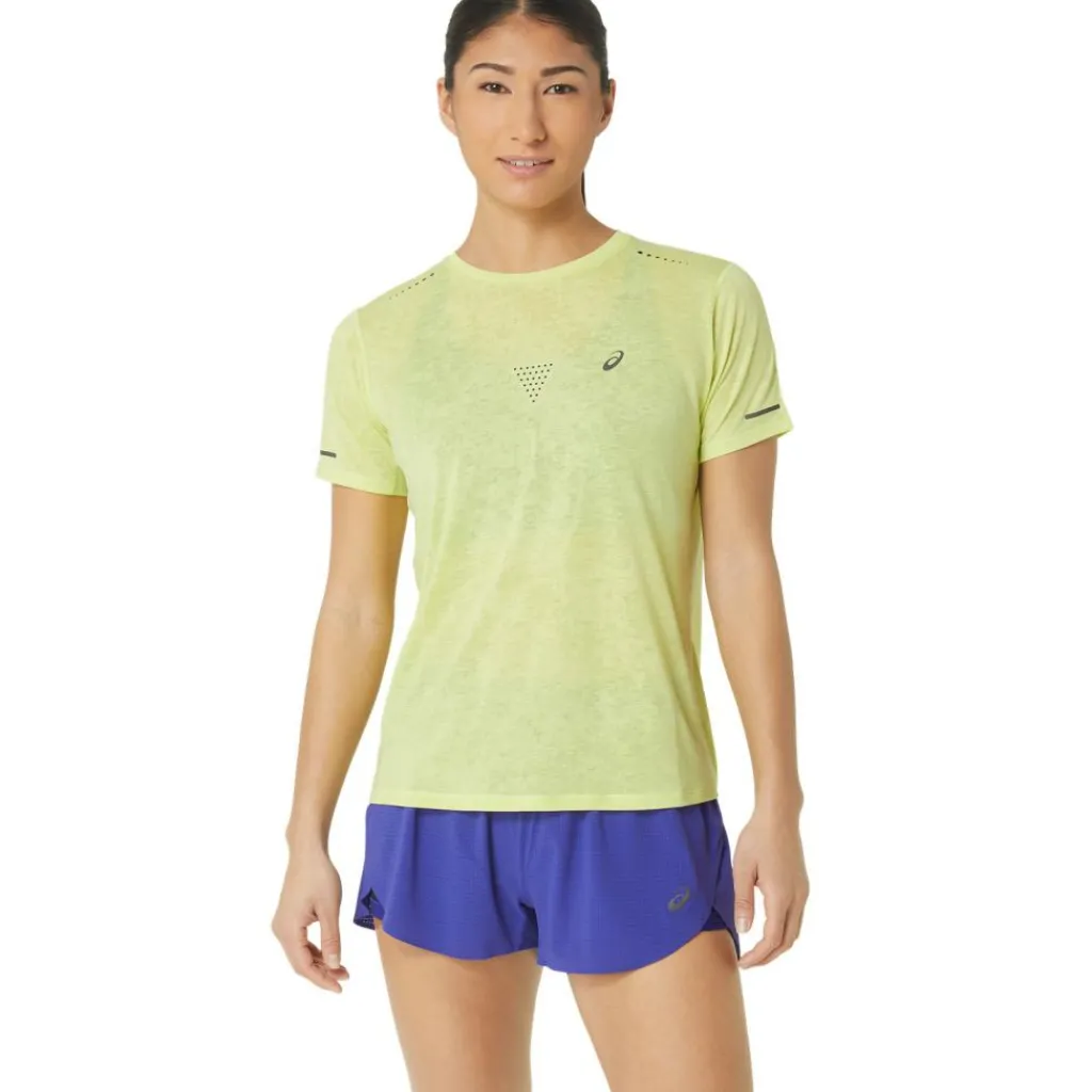 Asics Metarun Pattern SS hardloopshirt dames glow yellow< Hardloopkleding