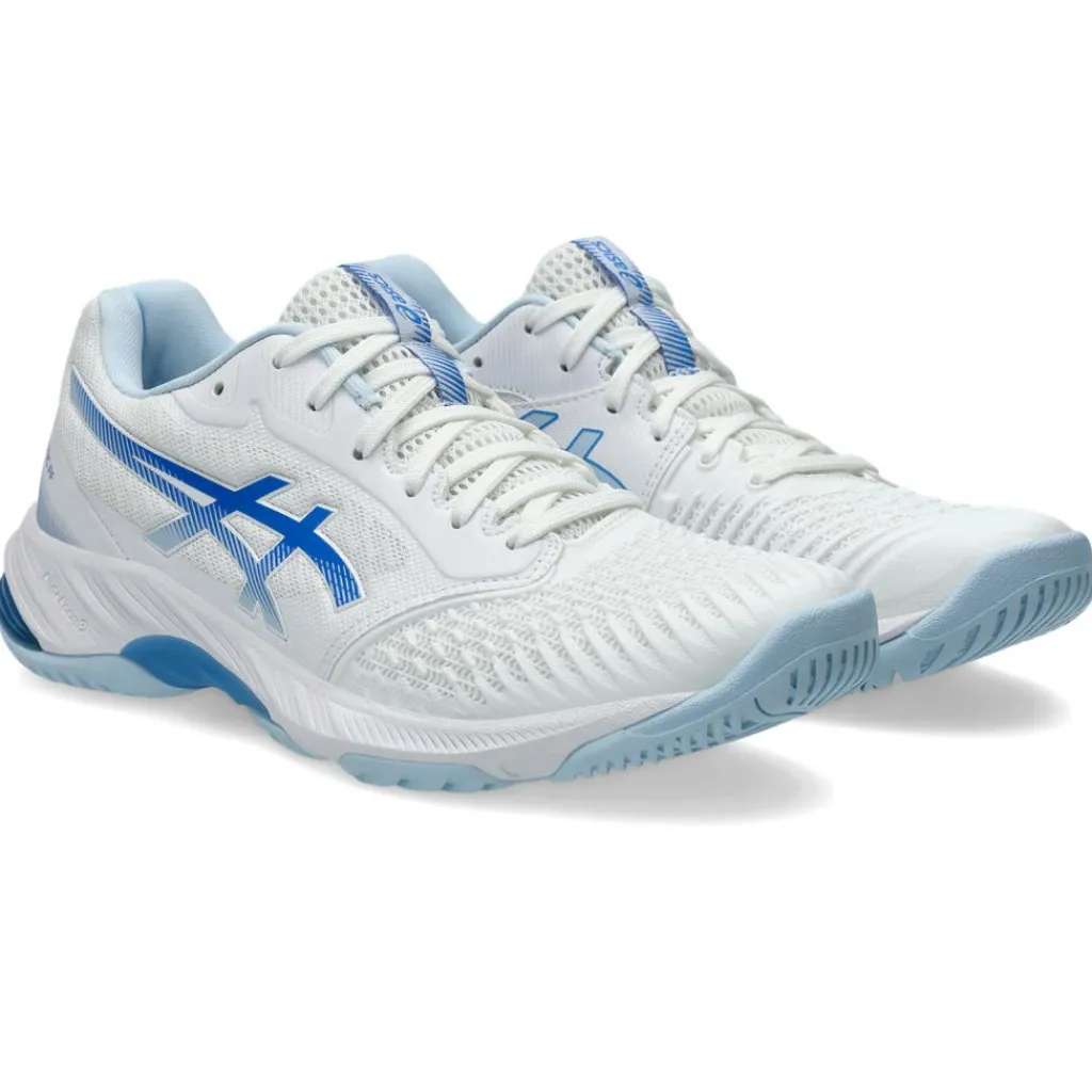 Indoorschoenen-Asics Netburner Ballistic FF 3 indoorschoenen dames white blue coast