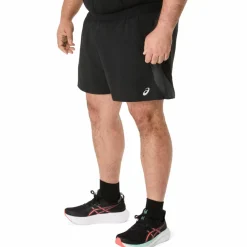 Hardloopkleding-Asics Road 5 inch hardloopbroek heren performance black graphite grey