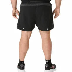 Hardloopkleding-Asics Road 5 inch hardloopbroek heren performance black graphite grey