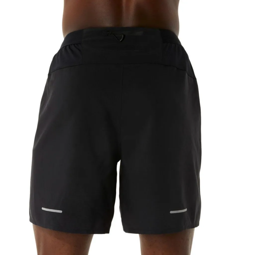 Hardloopkleding-Asics Road 2-in-1 7 inch hardloopbroek heren performance black carrier grey