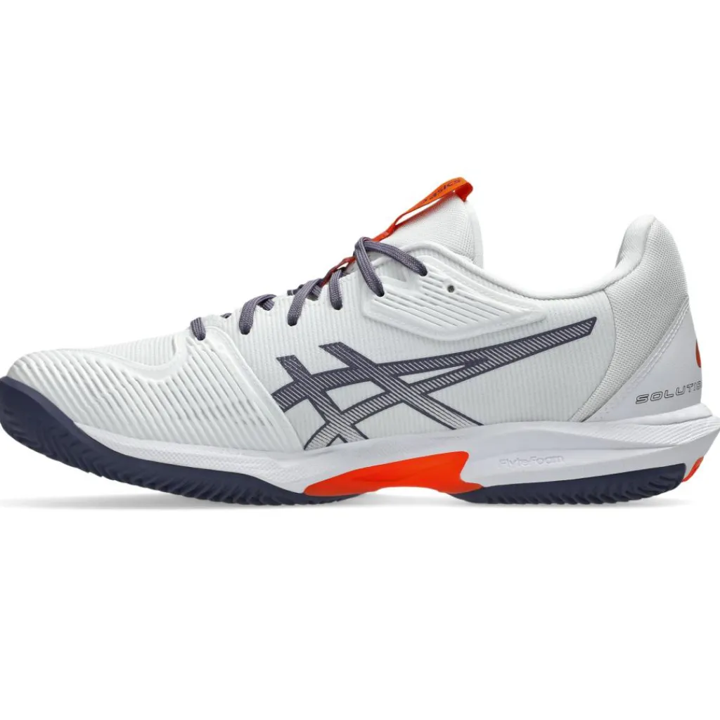Asics Solution Speed FF 3 Clay tennisschoenen heren white greyish purple< Tennisschoenen