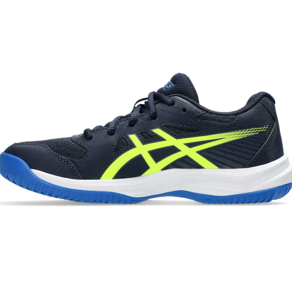 Asics Upcourt 6 GS indoorschoenen junior midnight safety yellow< Indoorschoenen
