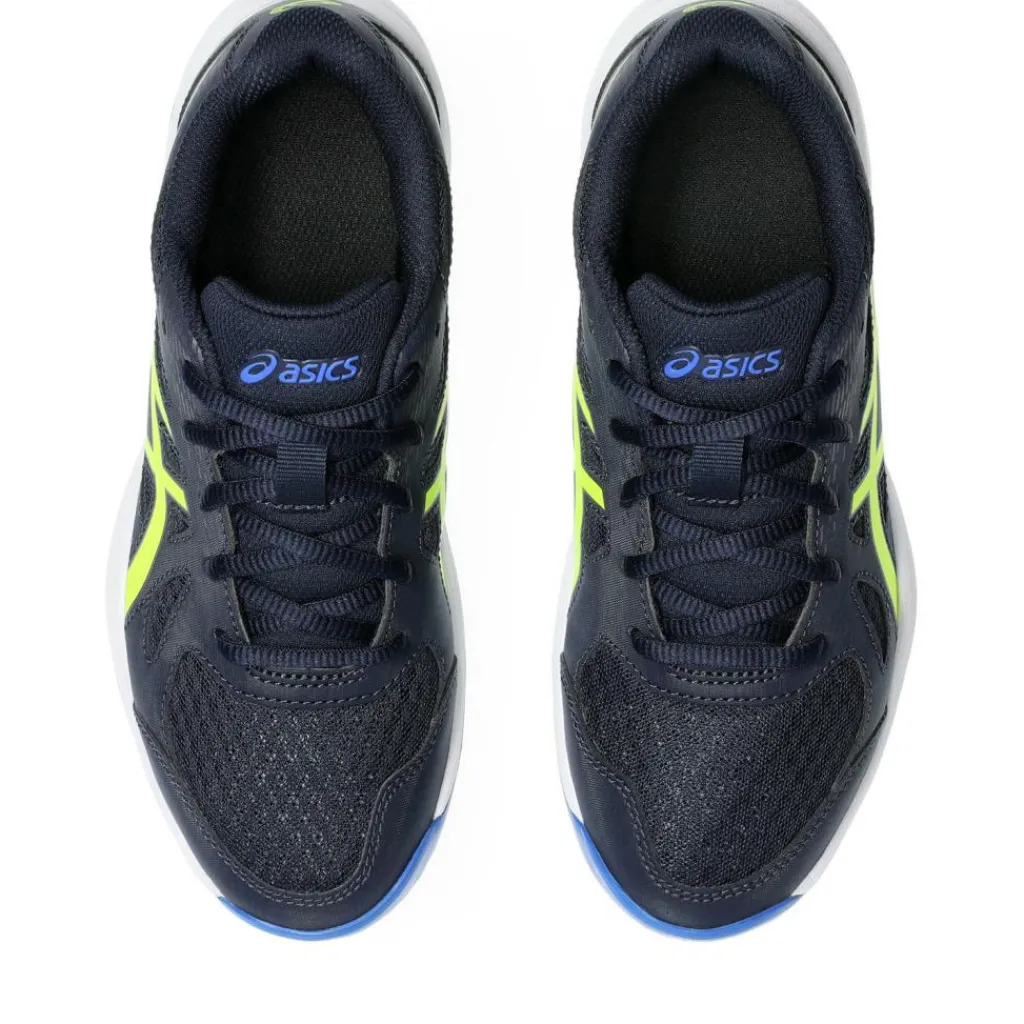 Asics Upcourt 6 GS indoorschoenen junior midnight safety yellow< Indoorschoenen