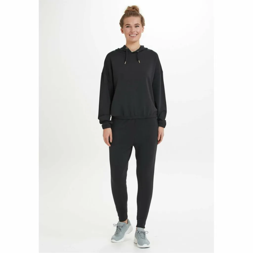Athlecia Namier hoodie dames black< Sport Trui