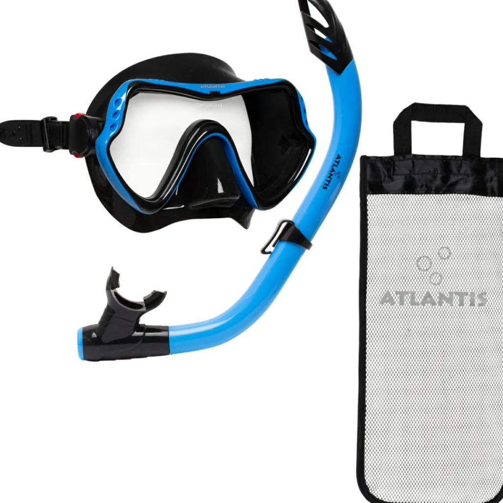 Zwemmen & Duiken-Atlantis Samana Pro Combo snorkelset black ocean