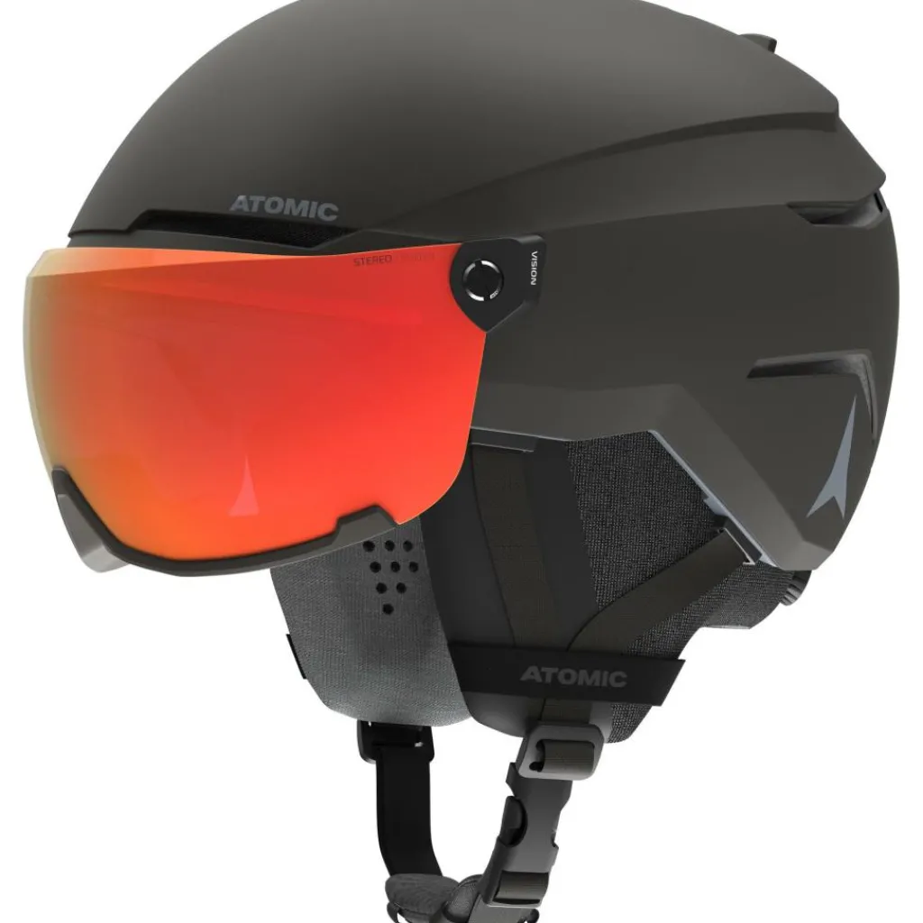 Atomic Savor Visor Photo skihelm black< Skihelmen|Wintersport