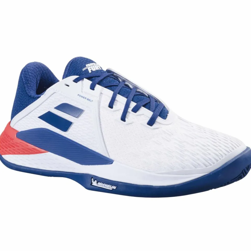 Babolat Propulse Fury 3 clay tennisschoenen heren white estate blue< Tennisschoenen