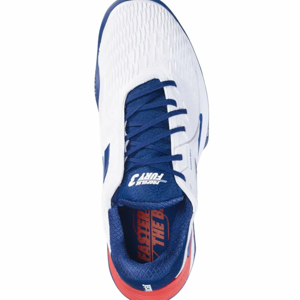 Babolat Propulse Fury 3 clay tennisschoenen heren white estate blue< Tennisschoenen