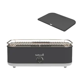 Elektrische Bbq-Barbecook E-Carlo elektrische barbecue midnight grey inclusief contactplaat