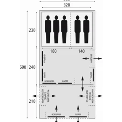 5-Persoons Tent|Tunneltenten-Bardani AirSpace 350 TC opblaasbare tent beige