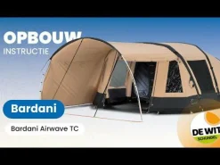 Bardani AirWave 350 Deluxe TC opblaasbare tent beige anthracite< 5-Persoons Tent|Tunneltenten