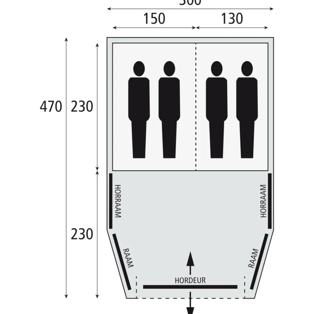 4-Persoons Tent|Tunneltenten-Bardani AirWave 300 opblaasbare tent grey