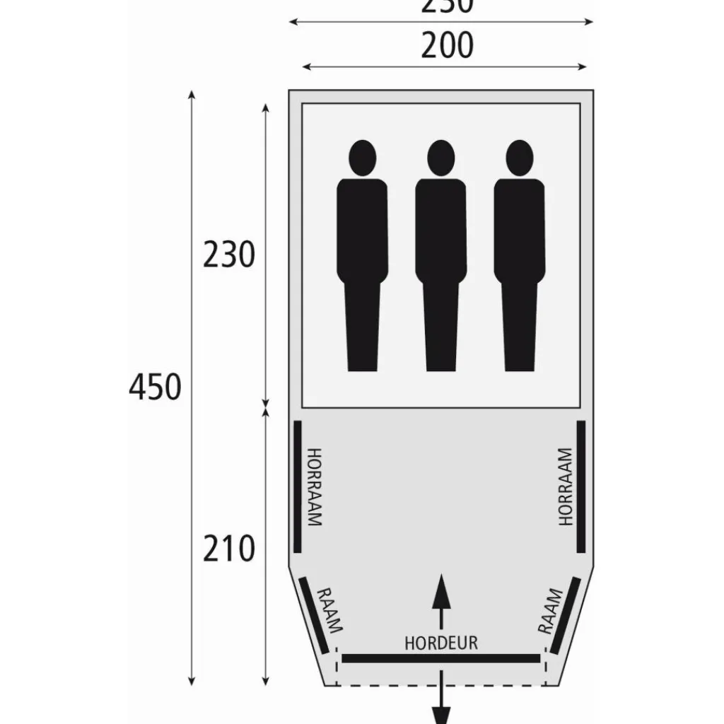 3-Persoons Tent|Tunneltenten-Bardani AirWave 230 TC opblaasbare tent beige