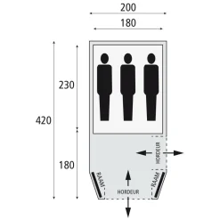 Bardani AirWolf 200 TC opblaasbare tent beige< 3-Persoons Tent|Tunneltenten