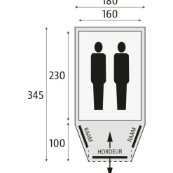 2-Persoons Tent|Tunneltenten-Bardani AirWolf 180 TC opblaasbare tent beige