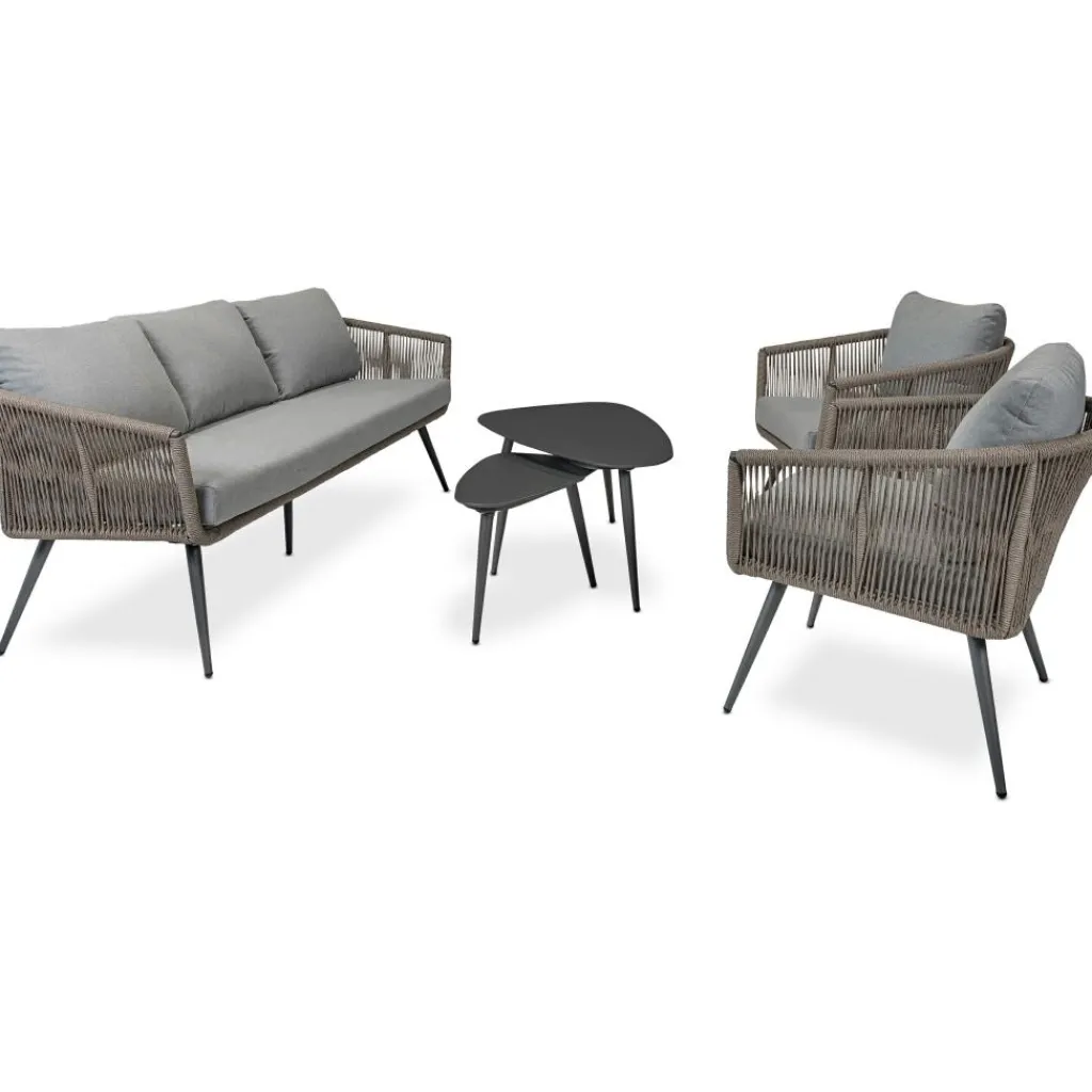 Loungesets-Bardani Azori loungeset 5-delig taupe