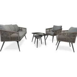 Loungesets-Bardani Azori loungeset 5-delig taupe