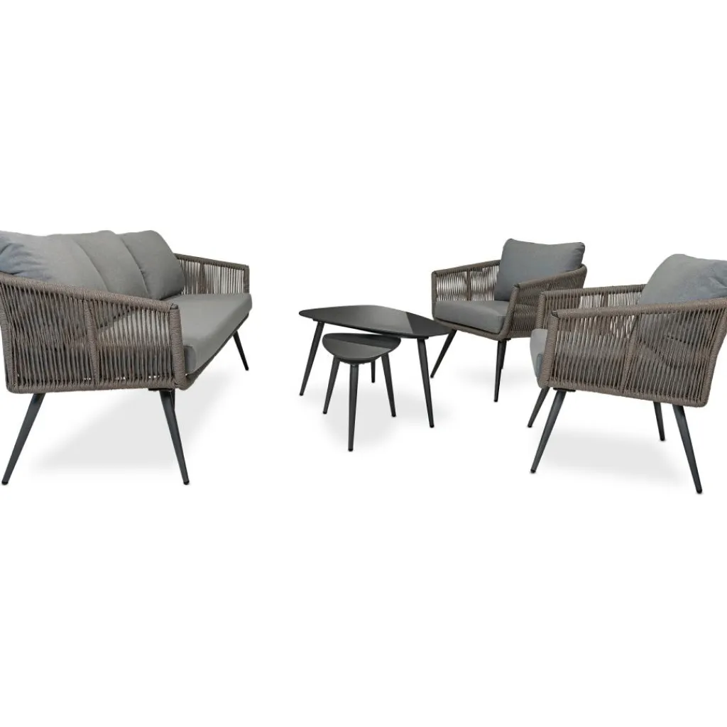 Loungesets-Bardani Azori loungeset 5-delig taupe