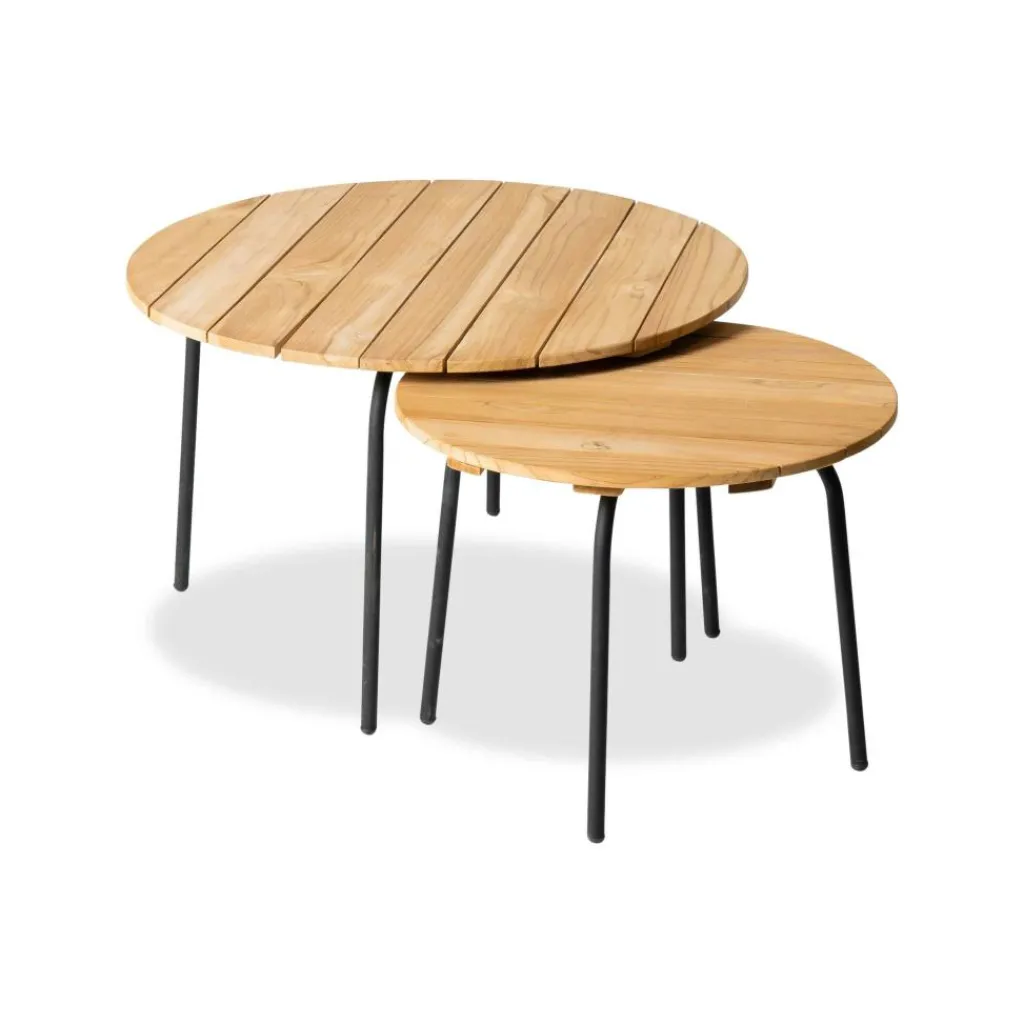 Tuintafels-Bardani Bari M bijzettafel ø 55 teak