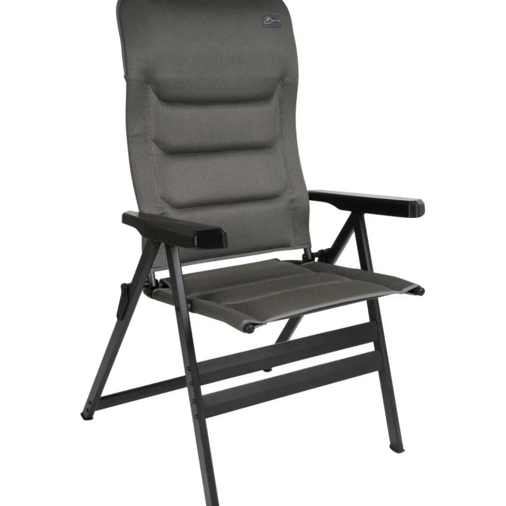 Campingstoelen-Bardani Bernardo XL 3D Comfort campingstoel platina grey