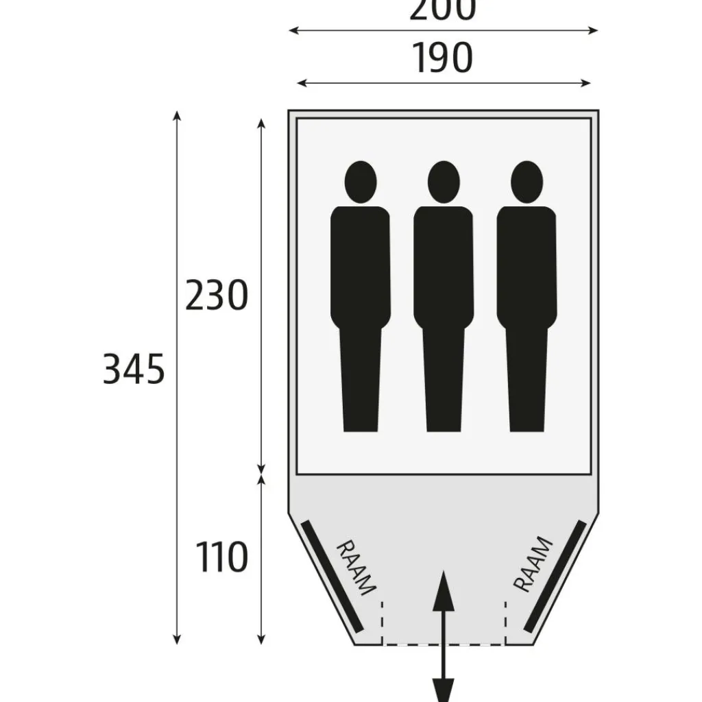 3-Persoons Tent|Tunneltenten-Bardani Cortina 200 RSTC koepeltent beige