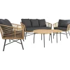 Bardani Madero loungeset bamboo 5-delig< Loungesets