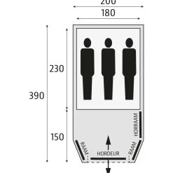 3-Persoons Tent|Tunneltenten-Bardani Mustang 200 RSTC tunneltent beige